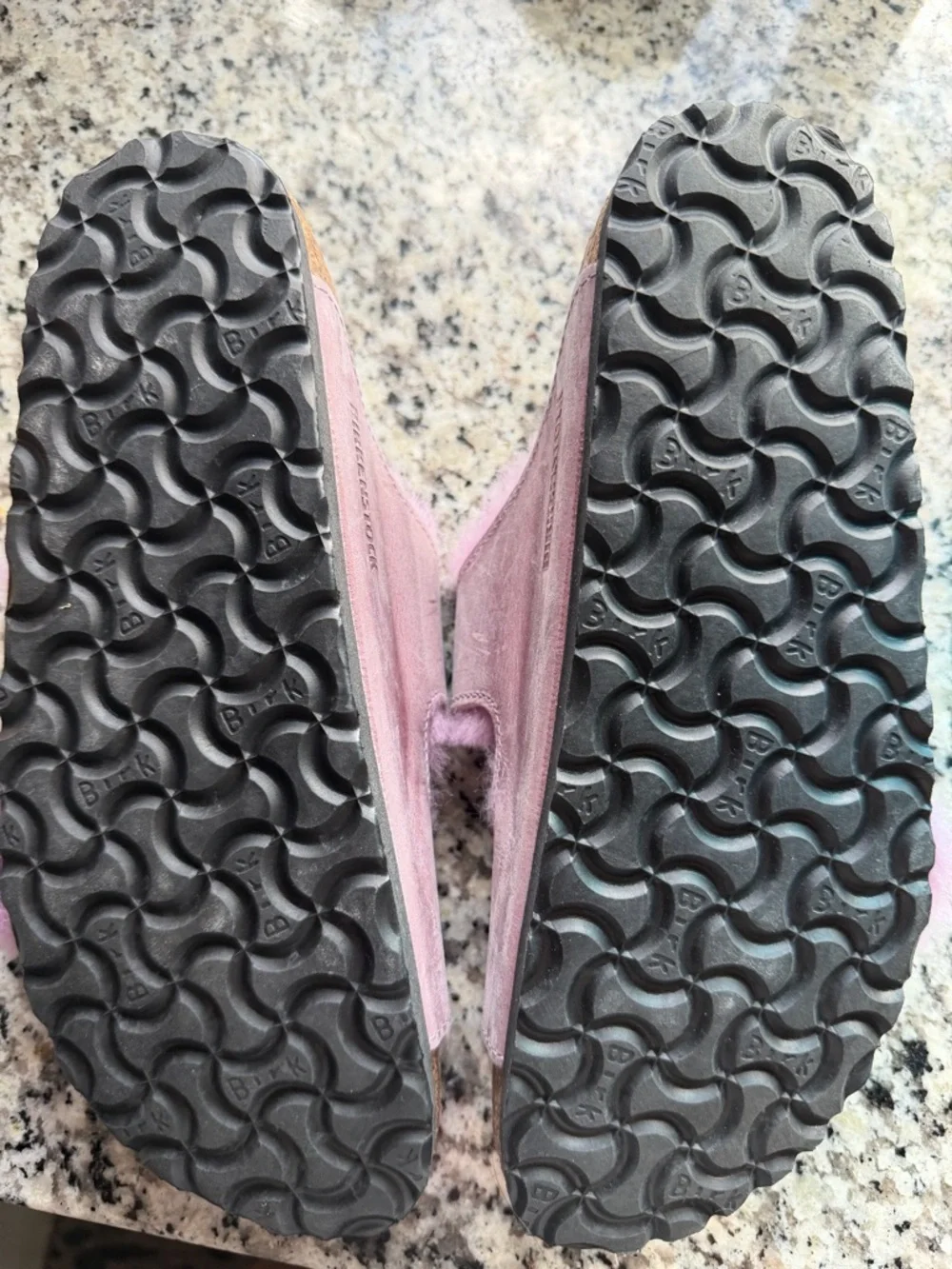 Birkenstock Plush Fuzzy Slide Sandals in Lavender Pink - Picture 2 of 8